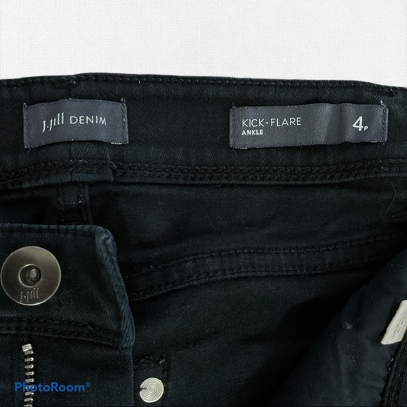 J.Jill kick flare black denim raw hem - Picture 4 of 4